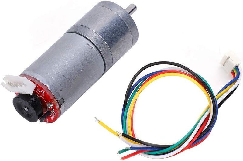 Hyuduo محرك تروس DC 12V، محرك ميكرو مزود بتروس من الفولاذ المقاوم للصدأ عالي العزم مع سلك توصيل (1200RPM) - Image 2